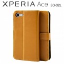 Xperia Ace SO-02L アンティークレザー手帳型ケース