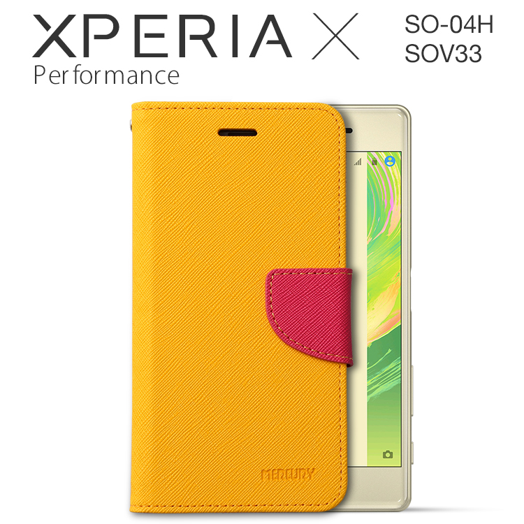 Xperia X Performance SO-04H SOV33 コンビネーションカラー手帳型ケース